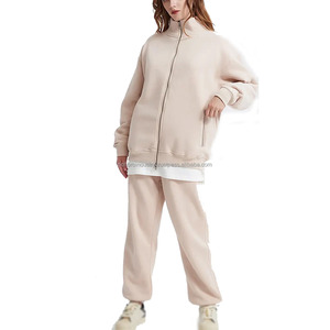 Vêtements de sport à logo personnalisé, survêtements de jogging empilés unis, pantalons de luxe pour hommes, ensembles de polaire technique unisexe - Product Image 2