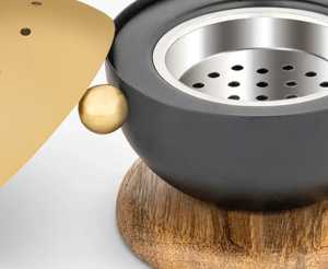 Elegant Metal <b>Bakhoor</b> Burner With Wood Base Arabic <b>Oud</b> Incense Burner for Ramadan Eid Islamic Home Decor Wholesale Manufacturer - Product Image 3