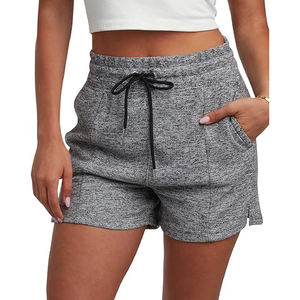 Pantalones Cortos Deportivos para Mujer, Cintura Alta, con Bolsillos Laterales de Forro Polar, Cordón Ajustable, Cintura Elástica, Corte Holgado, Ropa Deportiva para Gimnasio - Product Image 3