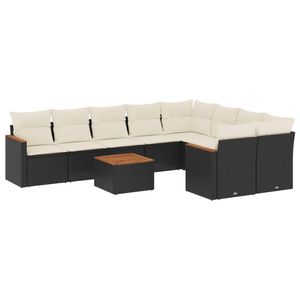 Ensemble de canapés de jardin blanc crème - Product Image 2