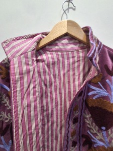 Chaqueta de Terciopelo Bordada a Mano para Mujer 2026, Abrigo Floral Botánico, Prenda Exterior Artesanal, Chaqueta Vintage - Product Image 3