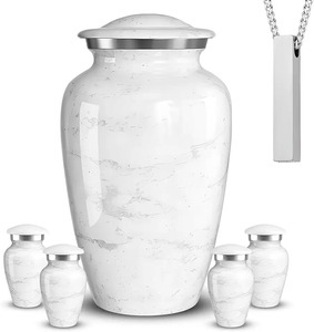 Urna Funeraria Blanca con Diseño de Árbol para Cenizas de Adultos, Urna Conmemorativa Grande, Urna de Aluminio Grande Personalizada - Product Image 2