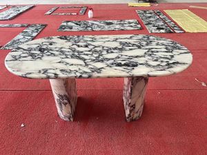 Luxurious Design Custom-made Natural Stone Furniture High-quality Calacatta Violin Marble Modern Durable <b>Dining</b> <b>Table</b> - Product Image 1