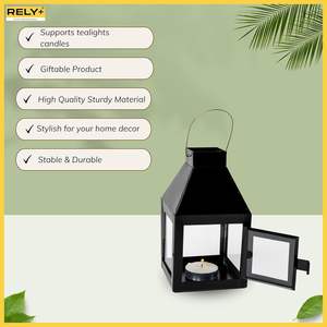 Farol Metálico Decorativo Brillante para la Sala de Estar y Decoración del Hogar, Ideal para Iluminación Festiva con un Atractivo Cálido y Suave para Familias - Product Image 3