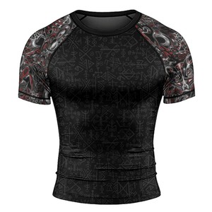 Haut de compression respirant anti-UV pour homme, personnalisé, de haute qualité, respectueux de l'environnement, avec design par sublimation, personnalisable - Product Image 3