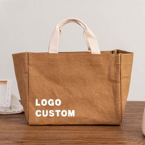 Striped Printed Green Water Resistant Canvas Tote Bag Blue Handles Polyester Material Large Capacity Eco Friendly Promotional - Product Image 2