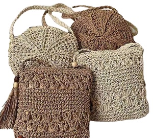 <b>Cute</b> Present Accessories for Woman Round Straw <b>Purse</b> Gift for Her Ladies Shoulder Straw Hand Bags Wholesale Products - Product Image 1
