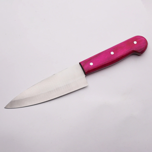 Cuchillo de Carnicero de Acero Inoxidable con Mango Rosa, Cuchillo de Chef Resistente para Cortar Carne, Cuchillo de Cocina Afilado para Rebanar con Mango de Madera Remachado - Product Image 5
