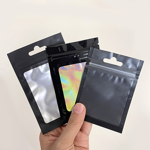 Bolsa de Embalaje de Plástico Mylar con Cierre Hermético Personalizada con Logotipo, Bolsa Transparente Holográfica con Cierre para Cosméticos, Pestañas y Accesorios - Product Image 2