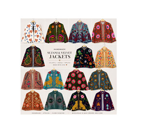 Wholesale Handmade Embroidered Velvet Suzani Boho Quilted Cotton Breathable <b>Jackets</b> Bulk Clothing Custom - Product Image 1