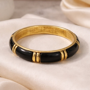 Brazalete de Resina Antigua de Alta Calidad con Diseño de Pirámide Roja Vintage, Accesorios de Moda para Mujer - Product Image 1