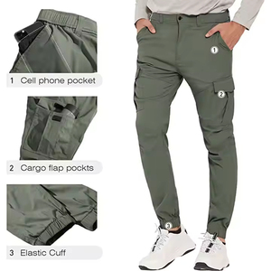 Pantalones Cargo para Hombre al por Mayor, de Trabajo, para Senderismo y Deportes al Aire Libre, Casuales, de Cintura Media, Ajustados, Lavados, para Jóvenes - Product Image 5