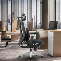 Chaise de bureau ergonomique à dossier lombaire Boss, design intelligent, composants haut de gamme, luxe moderne, base en plastique et aluminium, maille, 3 positions