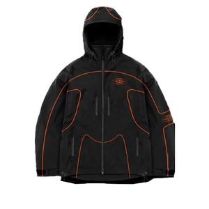 Survêtement coupe-vent coquille deux pièces personnalisé pour hommes ensembles grande taille impression solide réfléchissante respirant et coupe-vent - Product Image 3