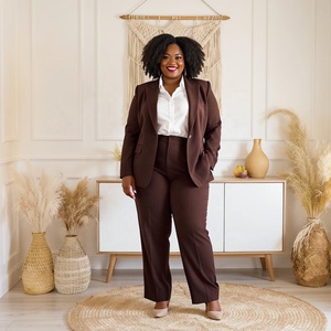 Vente en gros de costume grande taille pour femmes vêtements de bureau formels professionnels pour dames rondes - Product Image 2