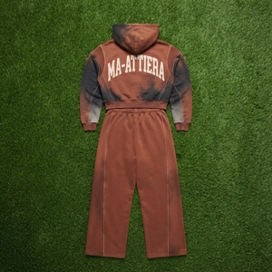 Conjunto Deportivo de Dos Piezas para Mujer: Sudadera Corta con Cierre y Pantalones Anchos Estilo Jogger - Product Image 5