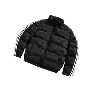 แจ็กเก็ตปลาปักเป้าลำลองลายแถบริบบิ้นสำหรับผู้ชายผู้หญิงแจ็คเก็ตผ้าไหมฤดูหนาวมีซิปสำหรับกิจกรรมกลางแจ้งอบอุ่น - Product Image 2