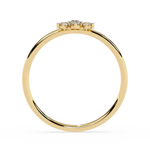 <b>Dainty</b> 18K Gold Floral Halo <b>Ring</b> Natural Round Brilliant Cut Diamond <b>Ring</b> IGI Certified 18k gold Engagement <b>Ring</b> Fine Jewelry - Product Image 4