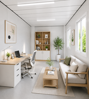 Maison conteneur en acier modulaire de luxe, pliable, détachable, personnalisable, respirante, pour immeuble de bureaux de 40 pieds, mobile et préfabriquée
