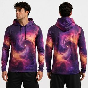 Orange <b>Black</b> Abstract Wave <b>Long</b> <b>Sleeve</b> Sublimation Hoodie Shirt Durable Lightweight Moisture Wicking <b>Gym</b> Wear Shirts - Product Image 3