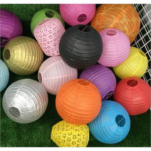 Lanterne en papier ronde en soie vietnamienne, colorée, 20-60 cm, décoration de mariage, de festival, de fête, de Noël, fabriquée à la main, prix d'usine - Product Image 2