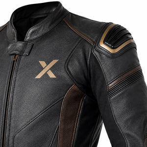 Combinaison de moto en cuir pleine fleur X Premium d'une seule pièce |   Noir Rouge Gris |   Logo X |   Fabricant OEM ODM |   Design haut de gamme | - Product Image 4
