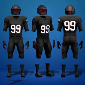Ensemble de maillots de football américain personnalisés noir et vert, numéro 1, col en V, manches courtes, évacuation de l'humidité, extensible dans quatre directions, coupe athlétique - Product Image 3