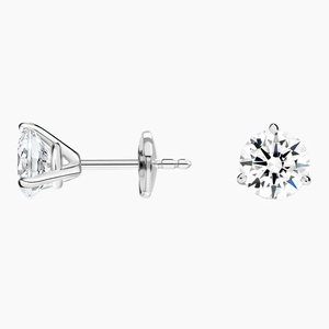 Boucles d'oreilles clous en diamant de laboratoire taille brillant rond pour femme, couleur D, certifiées IGI, classiques pour le quotidien - Product Image 5