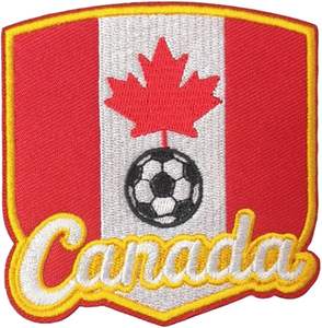 Parche Bordado Termoadhesivo con la Bandera de Canadá para Camisetas de Fútbol, Aplique de Banderas Nacionales - Product Image 1