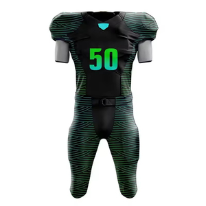High Quality Custom Made American Football Uniform Best Selling Breathable Sets Short Sleeves Plus Size Feature - Product Image 2