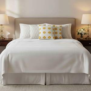 Cozy Retro Daisy Chain and <b>Cream</b> Cable Knit Diamond Pillow Cover Set 5Pc <b>Sofas</b> Decorative Cushions for Living Room - Product Image 4