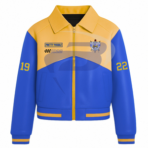 Chaqueta de Carreras Sigma Gamma Rho SGR con Cierre de Cremallera, Chaqueta de Carreras Personalizada con Patrón de Llamas de Algodón de Alta Calidad - Product Image 2