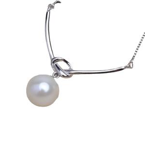 Accessoires de bijouterie en argent S925 pour collier DIY avec chaîne à nœuds de perles de 8 à 13 mm et porte-pendentif 5407 - Product Image 5