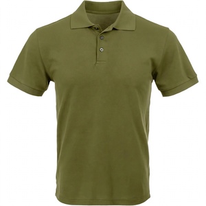 Polo pour homme vert olive, personnalisé, en coton piqué, manches courtes, décontracté, uni, pour le golf, le sport, le business, fabricant, vente en gros, OEM - Product Image 1