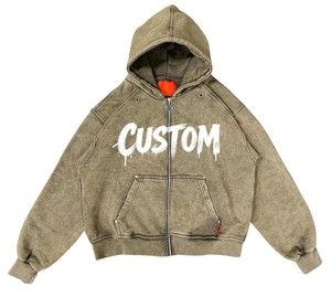 Sudadera con Capucha Lisa al por Mayor, Sudadera Oversize de Algodón para Impresión Personalizada, Bajo MOQ, Suministro de Fábrica - Product Image 1