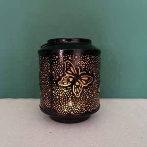 Metal Butterfly Candle Holder Hollow <b>Lantern</b> <b>Tea</b> <b>Light</b> Decorative Jar for Home Wedding Ramadan Decor - Product Image 5