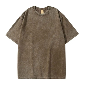 Camiseta de Mujer Extra Grande Personalizada con Lavado Ácido, Estilo Vintage, Algodón, Corte Holgado Informal, Transpirable, de Secado Rápido, OEM - Product Image 5