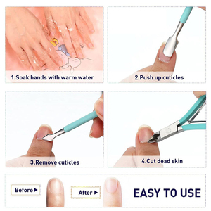 Cortador de Cutículas Profesional de Acero Inoxidable con Doble Resorte para Uñas y Piel Muerta - Product Image 4