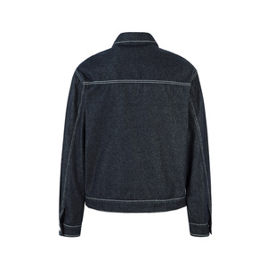 Veste matelassée en toile personnalisée avec col montant et logo sur le devant, coupe-vent, respirante, en tissu de coton pour hommes - Product Image 2