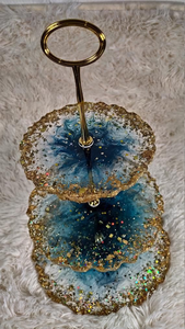 Personalized Handmade Artisan Resin <b>Cake</b> <b>Stand</b> Set of <b>3</b> <b>Tier</b> Handmade Eco-Friendly Dessert Serving <b>Stand</b> with Elegant Design UO - Product Image 6