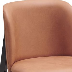 Camel Polish and Black Padded <b>Dining</b> Side <b>Chair</b> Set of 2 - Product Image 5