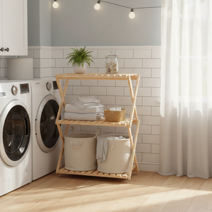 Étagère de rangement en bois de radiata naturel – Organisateur de chaussures et de vêtements à 2/3/4 niveaux pour entrée, chambre et maison - Product Image 6