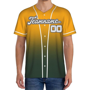 Baseball Jersey New Custom High Quality Wholesale 100% Organic Cotton Quick Dry V-neck Sports Unisex Baseball Jerseys Uniform - Product Image 4