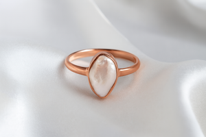 Natural Mother of Pearl <b>Ring</b> 925 <b>Sterling</b> <b>Silver</b> <b>Ring</b> Rose Gold Yellow Gold Plated Oval Bezel <b>Set</b> Handmade Jewelry for Women Men - Product Image 5