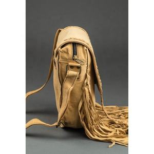 กระเป๋าสะพายพาดลำตัวหนังกลับแท้สไตล์โบฮีเมียนกระเป๋าถือตะวันตกมีขอบแบบซิปแบบพกพาสำหรับฤดูใบไม้ผลิ - Product Image 4