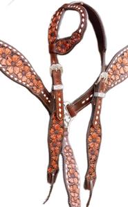 Ensemble de clous de cheval en cuir véritable usiné de fleurs de marguerite selle anglaise légère équipement d'équitation saisonnier comprenant - Product Image 2