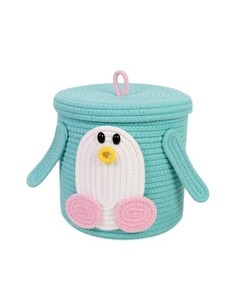 Cesta Redonda de Yute Tejida con Cuerda de Algodón de Excelente Calidad, Moderna, para Almacenamiento Decorativo en el Hogar, Disponible a Precio de Fábrica - Product Image 1