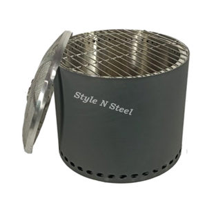 Brasero de luxe sans fumée avec peinture résistante à la chaleur, design autoportant, chauffage extérieur au charbon/bois - Product Image 2