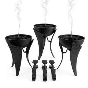 Luxury Organic Handcrafted Eco-Friendly Anti-Odour <b>Bakhoor</b> Arabic <b>Oud</b> Metal Incense Burner Home Decor - Product Image 3