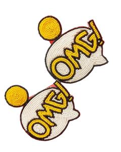 Boucle d'oreille en forme de cœur avec broderie multicolore perlée artisanale élégante avec travail de graine fantaisie et look de luxe supérieur par Hiba Enterprises - Product Image 2